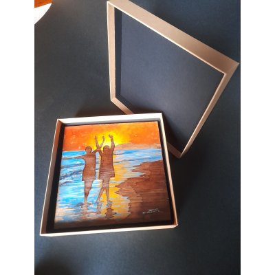 MASSIMO LOMI " FELICITA' " dimensioni L 17 x H 17 cm.