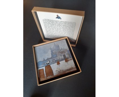 MASSIMO LOMI " IN CONTEMPLAZIONE " dimensioni L 17 x H 17 cm.