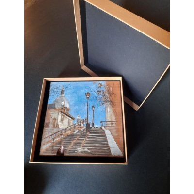 MASSIMO LOMI " SCALE DI MONTMATRE " dimensioni L 17 x H 17 cm.