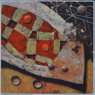 MIXED MEDIA MARCELLO REMIGI " INTERPOSITION " dimensioni L 84 x H 84 cm.