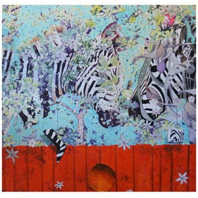 MIXED MEDIA MARCELLO REMIGI " Z - EBBRE " dimensioni L 85 x H 85 cm.