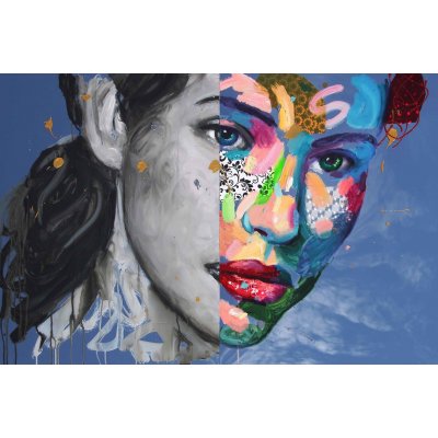 MIXED MEDIA ANTONIO MURGIA ' BECOMING ' dimensioni L 120 x H 80 cm. (diptych)