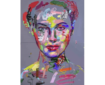 MIXED MEDIA ANTONIO MURGIA " SUBLIME IDENTITA' " size L 120 x H 160 cm. (diptych).