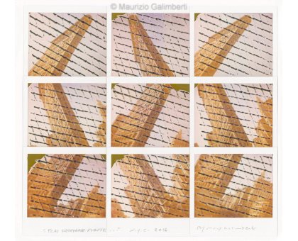 VINTAGE POLAROD MAURIZIO GALIMBERTI 'FLAT FROTTAGE MOVIE' dimensioni cm 53x50