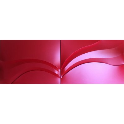 TELA ESTROFLESSA GIUSEPPE AMADIO " GLASI PIU' GLOSI " dimensioni L 260 x H 98 cm. (dittico)