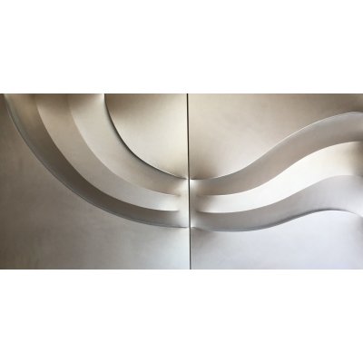 TELA ESTROFLESSA GIUSEPPE AMADIO " GLOSA PIU' GLESE " dimensioni L 220 x H 110 cm (dittico)