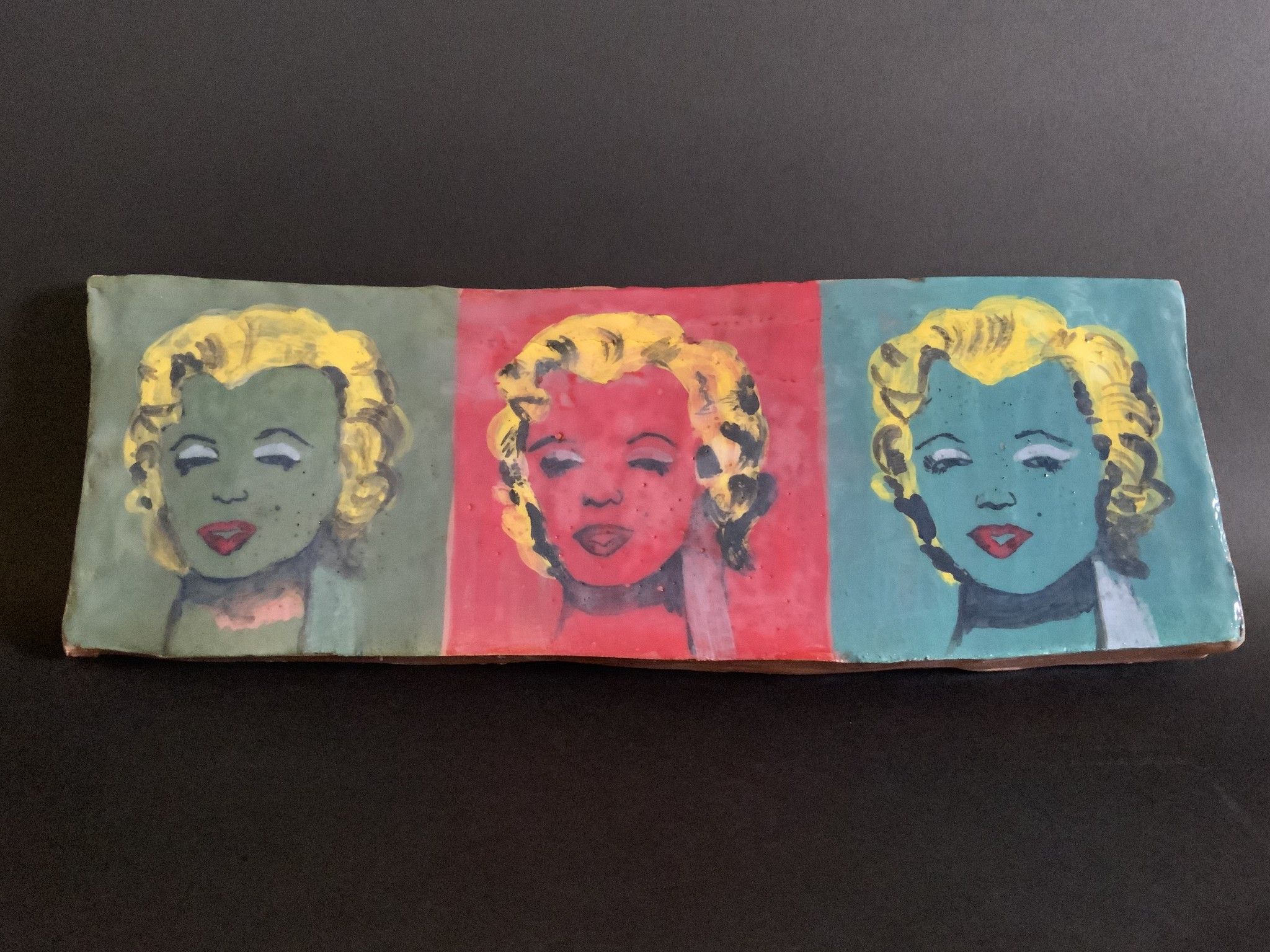 SCULPTURE  KATIA BRUGNOLO " MARYLIN MONROE " size  L 38 x H 13 cm.