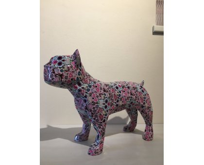 SCULTURA PET LOVERS "SKULL ZAR" dimensioni L 52,5 x H 38,5 x W 20 cm.