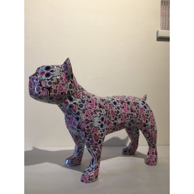 SCULTURA PET LOVERS "SKULL ZAR" dimensioni L 52,5 x H 38,5 x W 20 cm.