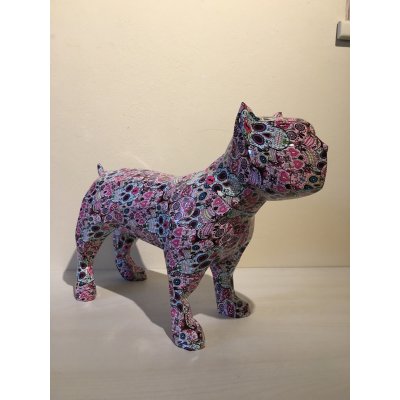 SCULTURA PET LOVERS "SKULL ZAR" dimensioni L 52,5 x H 38,5 x W 20 cm.