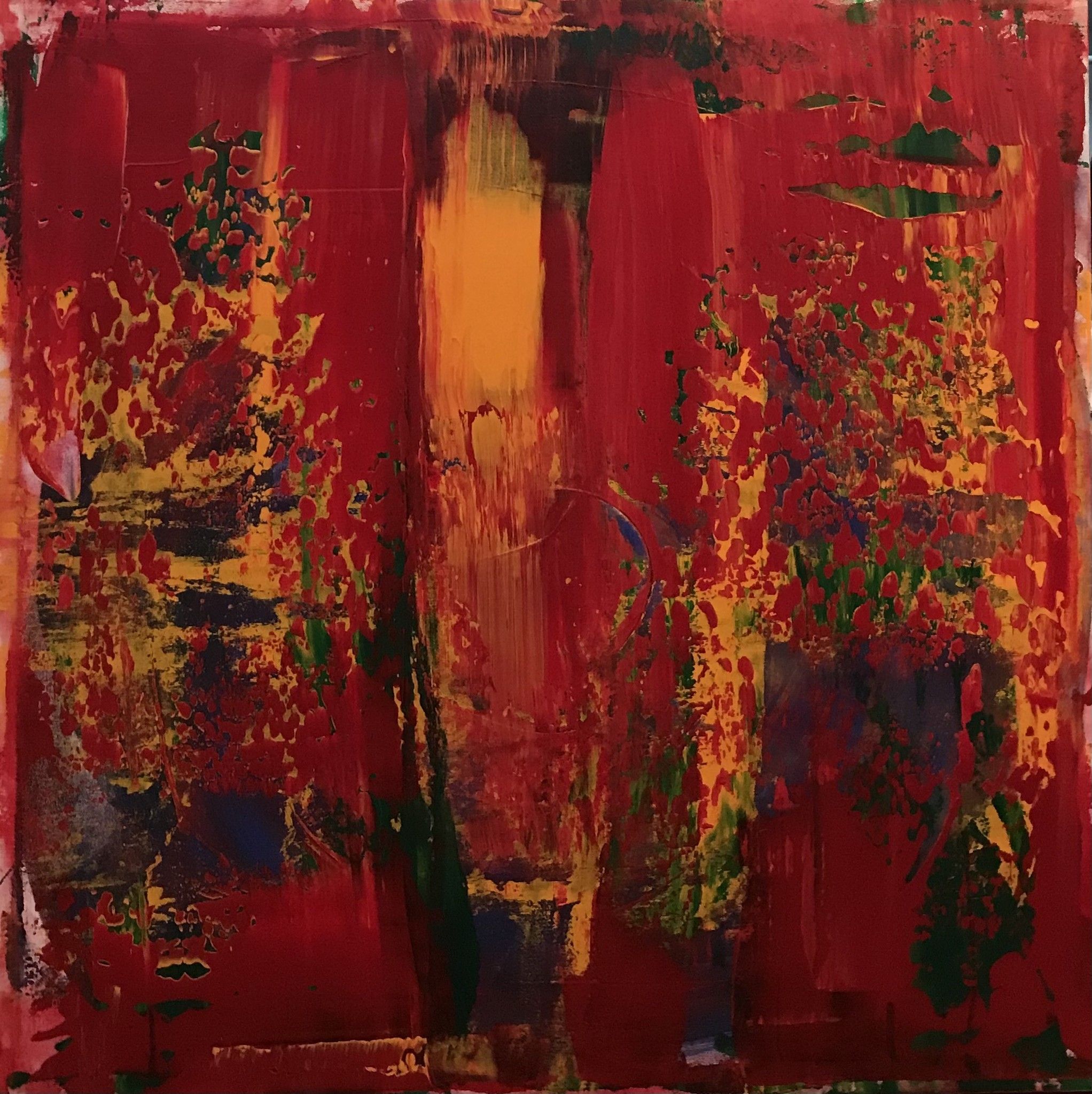ACRYLIC ON CANVAS  SANDRA MENOIA " FAVILLE "  dimensioni L 80 x H 80 cm.