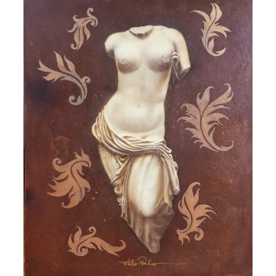 MIXED MEDIA FABIO PERLA " SOMNIUM VENEREM " dimensioni L 50 x H 60 cm.