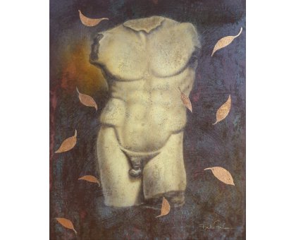 MIXED MEDIA FABIO PERLA ' ROMANUS ' dimensioni L 50 x H 60 cm.