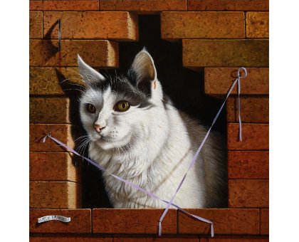 OLIO SU TELA AURELIO BRUNI ' CIRCE ' dimensioni L 60 x H 60 cm.