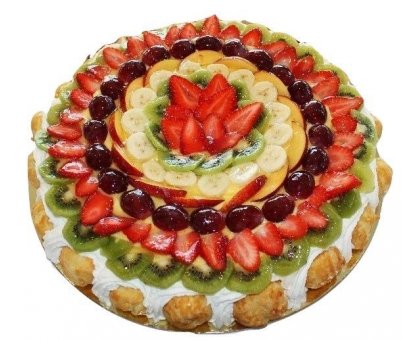 Torta con crema e frutta fresca composizione TORTA ALLA FRUTTA