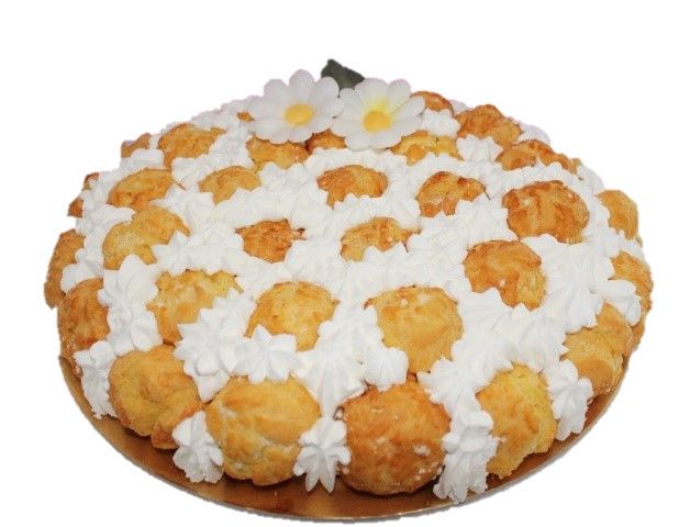 Torta con bigne' e crema composizione BIGNOLATA