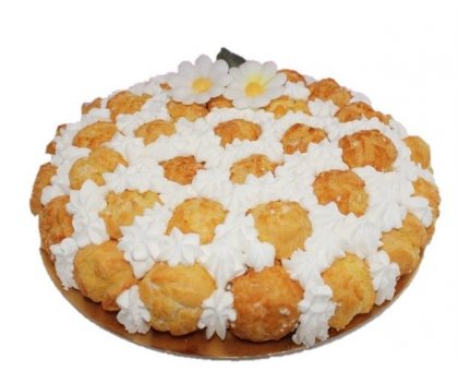 Torta con bigne' e crema composizione BIGNOLATA