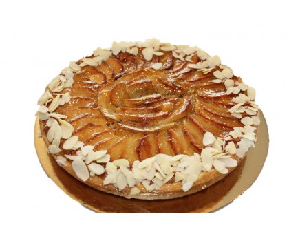 Crostata alle mandorle e mele composizione FIORI DI MANDORLA