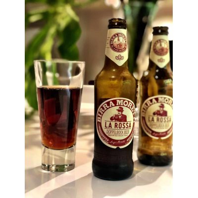 Birra Moretti 'La Rossa' 7,2%alcool doppio malto, bottiglia di vetro 33cl.