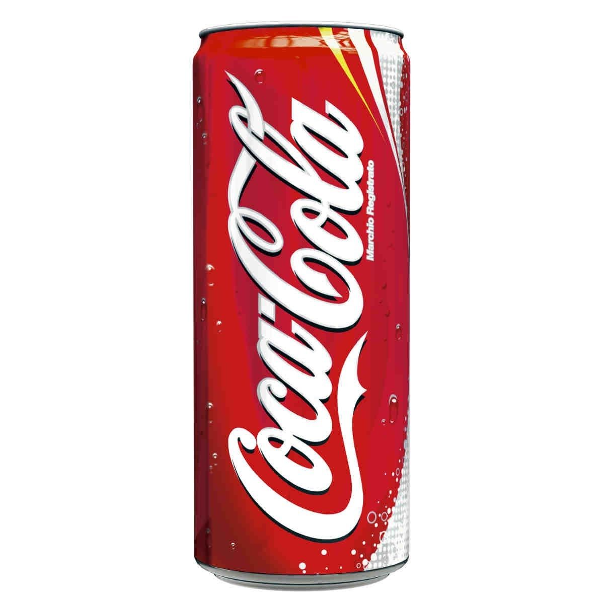 CocaCola gusto classico, bibita analcolica, lattina 33cl.