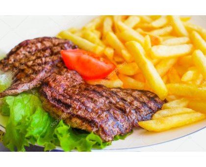 DA ASPORTO: Bisteccona di Manzo gr.300 con Patatine fritte