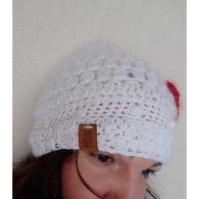 Berretta Bianca Pezzo unico Fatta a mano in Italia