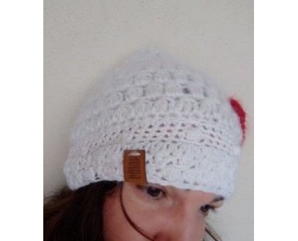 Berretta Bianca Pezzo unico Fatta a mano in Italia