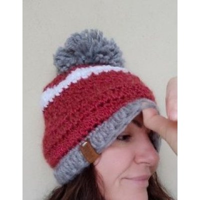 Berretta nNatalina Pezzo unico Fatta a mano in Italia