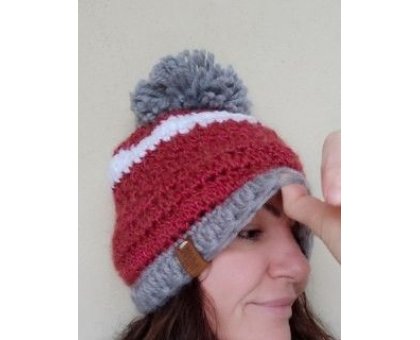 Berretta nNatalina Pezzo unico Fatta a mano in Italia