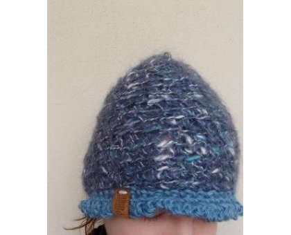 Berretta Fioreblue Pezzo unico Fatta a mano in Italia