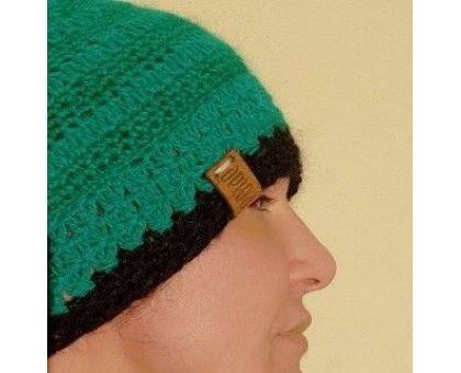 Berretta Smeraldo Pezzo unico Fatta a mao in Italia