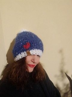 Berretta Carla Pezzo unico Fatta a mano in Italia