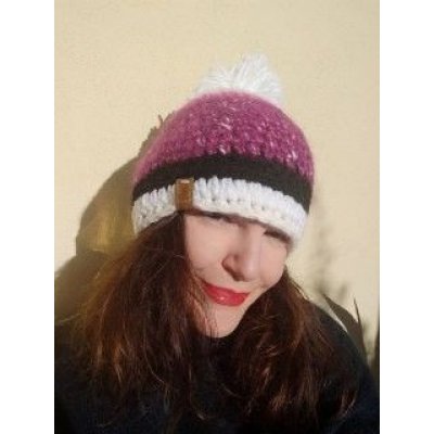 Berretta Deeppink Pezzo unico Fatta a mano in Italia