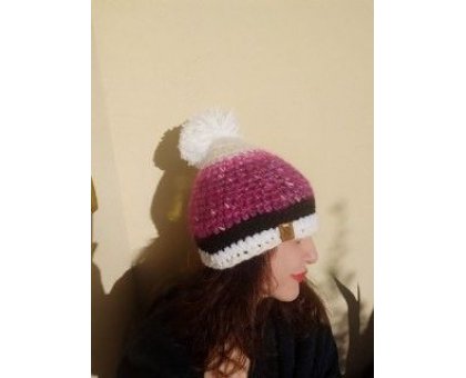 Berretta Deeppink Pezzo unico Fatta a mano in Italia