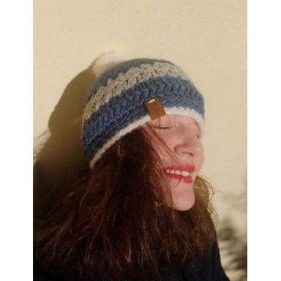 Berretta Biablugr Pezzo unico Fatta a mano in Italia