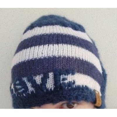 Berretta Love blu Pezzo unico Fatto a mano in Italia