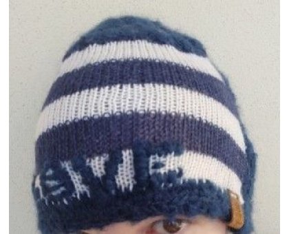 Berretta Love blu Pezzo unico Fatto a mano in Italia