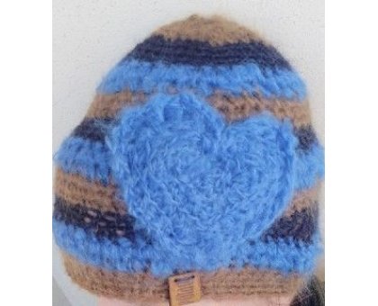 Berretta Marblu Pezzo unico Fatta a mano in Italia