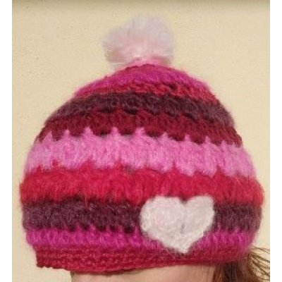 Berretta 3 Pink Pezzo unico Fatta a mano in Italia