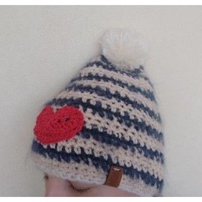 Berratta Righe blu beige Pezzo unico Fatta a mano in Italia