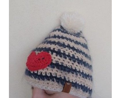 Berratta Righe blu beige Pezzo unico Fatta a mano in Italia