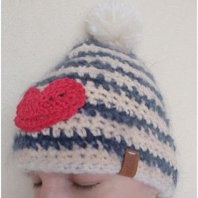 Berratta Righe blu beige Pezzo unico Fatta a mano in Italia