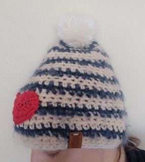 Berratta Righe blu beige Pezzo unico Fatta a mano in Italia