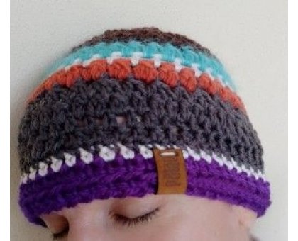 Berretta Autunno Viola Pezzo unico Fatta a mano in Italia