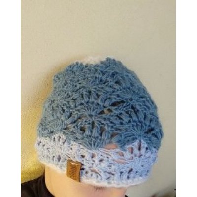 Berretta Intarsio Blu Pezzo unico Fatta a mano in Italia