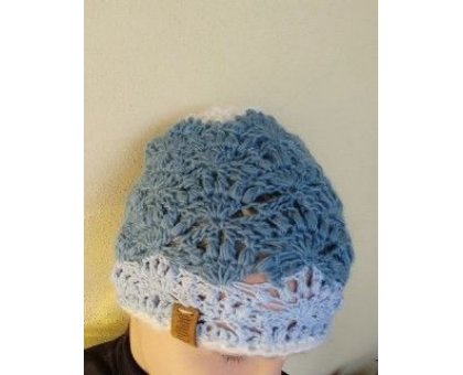 Berretta Intarsio Blu Pezzo unico Fatta a mano in Italia