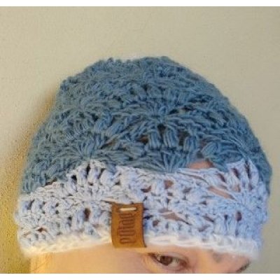 Berretta Intarsio Blu Pezzo unico Fatta a mano in Italia