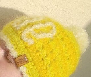 Berretta Gialla Pezzo Unico Fatta a mano in Italia