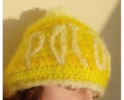 Berretta Gialla Pezzo Unico Fatta a mano in Italia