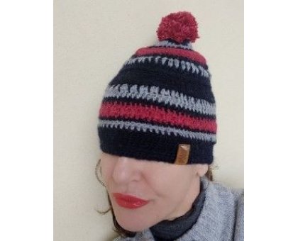 Berretta Bluborgri Pezzo unico Fatta a mano in Italia